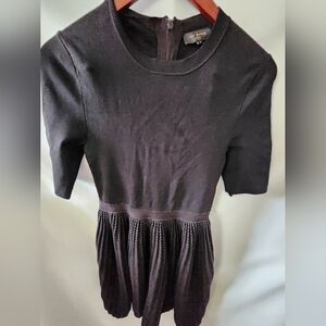 Ted Baker Black Midi Dress. Size 2 (Medium)